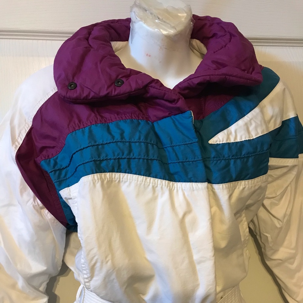 Robbe Skiwear Jacket White/green/purple size S